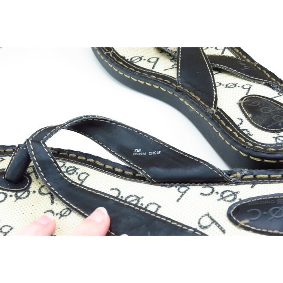 Born Concept Sz 7 M Black Flip Flop Synthetic Women Sandals - Picture 7 of 11